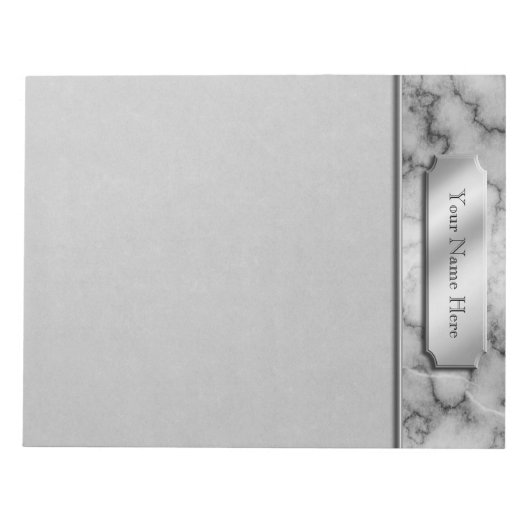 Zwarte en witte marmer notitieblok (Voorkant)