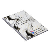 Zwarte en witte marmer notitieboek (Rechterzijde)