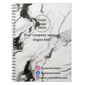 Zwarte en witte marmer notitieboek (Voorkant)