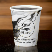 Zwarte en witte marmer papieren bekers