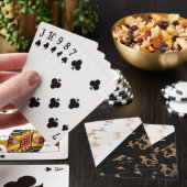 Zwarte en witte marmer pokerkaarten (Insitu)