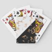 Zwarte en witte marmer pokerkaarten (Achterkant)