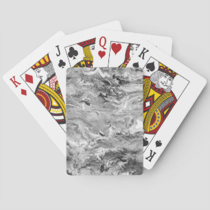 Zwarte en witte marmer pokerkaarten
