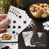Zwarte en witte marmer pokerkaarten (Insitu)