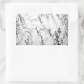 Zwarte en witte marmer rechthoekige sticker (Tas)