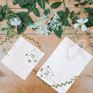 Zwarte en witte marmer ronde sticker