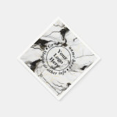 Zwarte en witte marmer servet (Hoek)