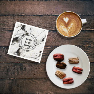 Zwarte en witte marmer servet