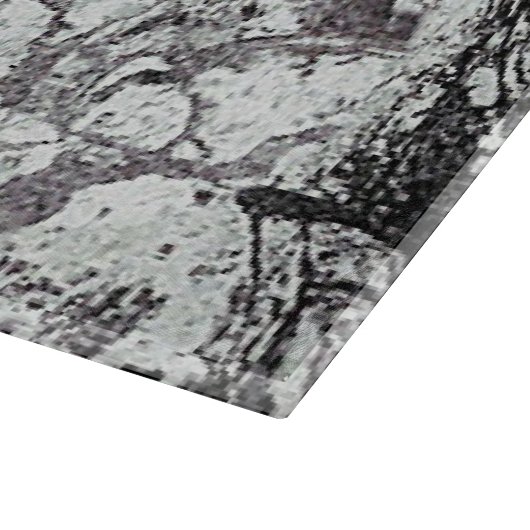 Zwarte en witte marmer snijplank (Hoek)