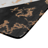 Zwarte en witte marmer snijplank (Hoek)