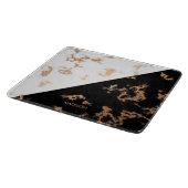 Zwarte en witte marmer snijplank (Hoek)