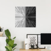Zwarte en witte marmer Stone Ying Yang Poster (Thuiskantoor)