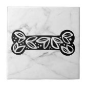 Zwarte en witte marmer tegeltje (Voorkant)