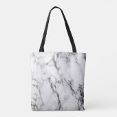 zwarte en witte marmer tote bag (Achterkant)