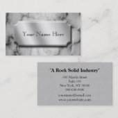 Zwarte en witte marmer visitekaartje (Voorkant / Achterkant)