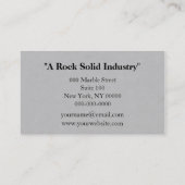 Zwarte en witte marmer visitekaartje (Achterkant)