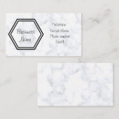 zwarte en witte marmer visitekaartje (Voorkant / Achterkant)