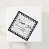 Zwarte en witte marmer Weddenschap Hartelijk dank Bedankjes Labels (In situ)