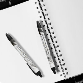 Zwarte en witte marmer zwarte inkt pen