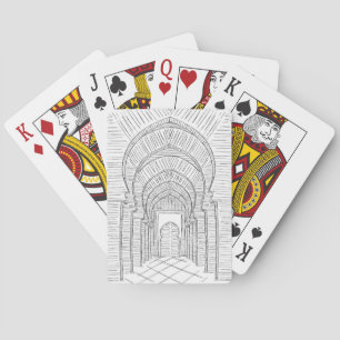 Zwarte en witte Marokkaanse speelkaarten