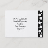 Zwarte en witte medische benoeming afsprakenkaartje (Achterkant)