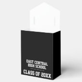 Zwarte en witte middelbare schoolverlaters bedankdoosjes (Geopend)