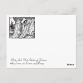 Zwarte en witte middeleeuwse Modes Briefkaart (Achterkant)