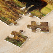 Zwarte en witte miniatuur Pony/paarden Legpuzzel (Zijkant)