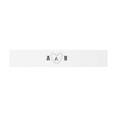 Zwarte en witte minimale uitnodiging van de manusc uitnodigingen wikkel (Vlak)