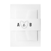 Zwarte en witte minimale uitnodiging van de manusc uitnodigingen wikkel (Voorkant Voorbeeld)