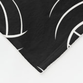 zwarte en witte minimale volleybalkenpatroon fleece deken (Hoek)