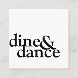 zwarte en witte minimalistische eenvoudige ontvang informatiekaartje