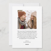 Zwarte en Witte, minimalistische kerstfoto Feestdagenkaart (Achterkant)