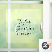 Zwarte en Witte Minimalistische Persoonlijke Trouw Raamsticker (Huis)