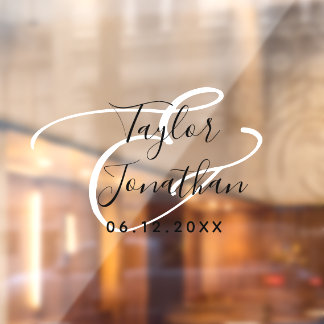 Zwarte en Witte Minimalistische Persoonlijke Trouw Raamsticker