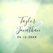 Zwarte en Witte Minimalistische Persoonlijke Trouw Raamsticker (Vel 3)