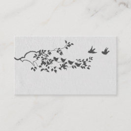 Zwarte en witte minimalistische vogels plaatsen ka plaatskaartje