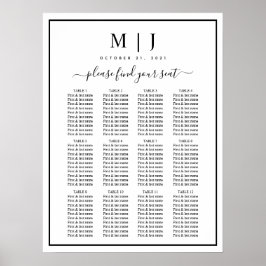 Zwarte en witte minimalistische weddenschappen poster