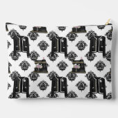Zwarte en Witte Mode Atelier Make-uptasje Chic Etui (Achterkant)