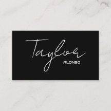 Zwarte en Witte Modern Professional Naam