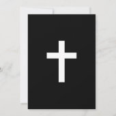 Zwarte en witte moderne begrafenis kaart (Achterkant)