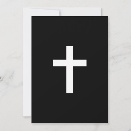 Zwarte en witte moderne begrafenis kaart (Achterkant)