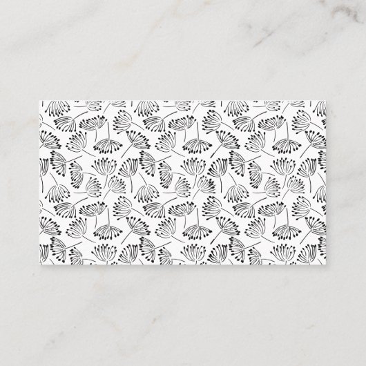 Zwarte en witte moderne benaming van het beroep visitekaartje (Achterkant)