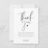 zwarte en witte moderne bruiloft bedankt (Voorkant)
