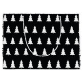 Zwarte en witte moderne cadeautas voor kerstmis (Voorkant)