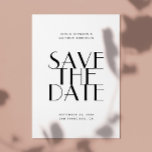 Zwarte en witte moderne, eenvoudige, minimalistisc save the date<br><div class="desc">Zwart-wit moderne eenvoudige minimalistische bruiloft Save the Date. Neem contact met me op als je nog meer objecten nodig hebt.</div>