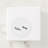 Zwarte en witte moderne elegante bruiloft bedankt bedankjes labels (In situ)