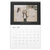 zwarte en witte , moderne , gedurfde typografie ee kalender (Mar 2027)