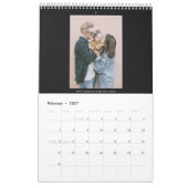 zwarte en witte , moderne , gedurfde typografie ee kalender (Feb 2027)