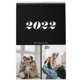 zwarte en witte , moderne , gedurfde typografie ee kalender